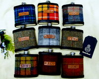 Custom order for Madison  NINE MacDonald of the Isles Hunting Ancient kilt tartan Hip Flasks  with initials 