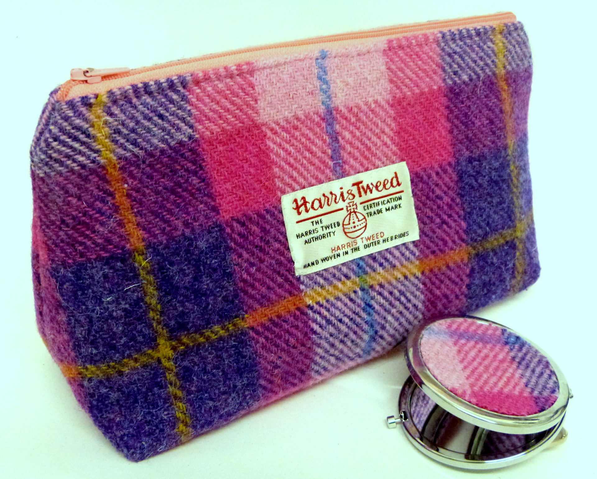 Harris tweed makeup online bag